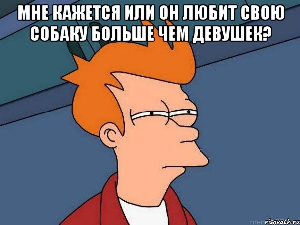 мне кажется или он любит свою собаку больше чем девушек? , Мем  Фрай (мне кажется или)