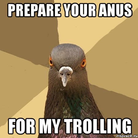 prepare your anus for my trolling