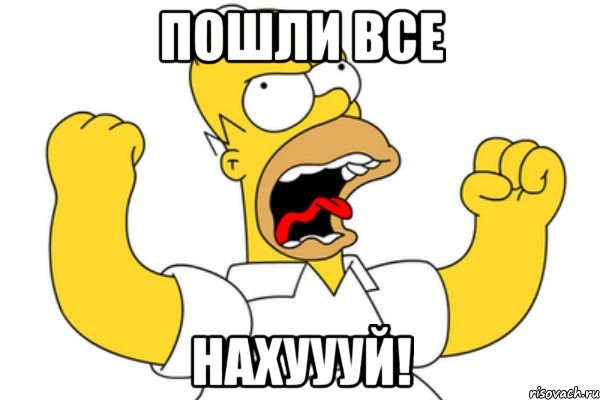 пошли все нахуууй!, Мем Разъяренный Гомер