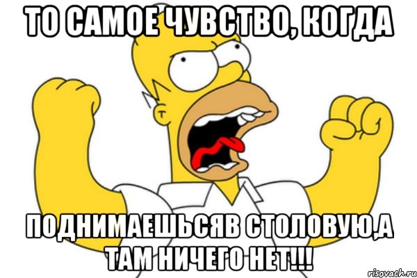 то самое чувство, когда поднимаешьсяв столовую,а там ничего нет!!!