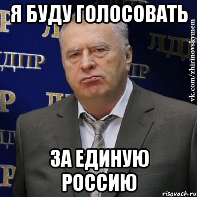 я буду голосовать за единую россию, Мем Хватит это терпеть (Жириновский)