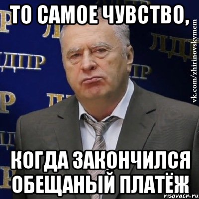 то самое чувство, когда закончился обещаный платёж, Мем Хватит это терпеть (Жириновский)