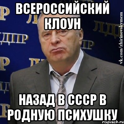 всероссийский клоун назад в ссср в родную психушку, Мем Хватит это терпеть (Жириновский)