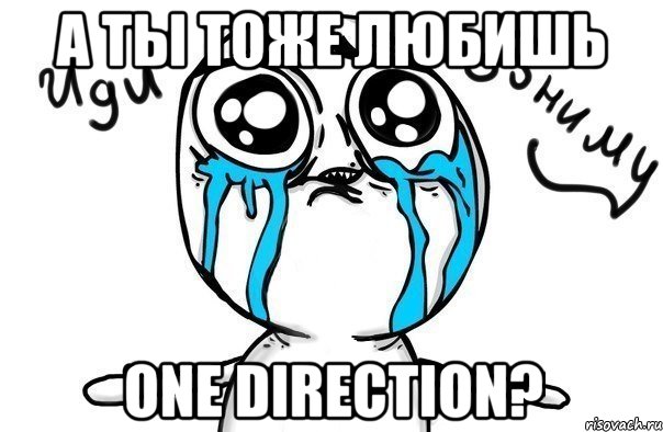 а ты тоже любишь one direction?, Мем Иди обниму