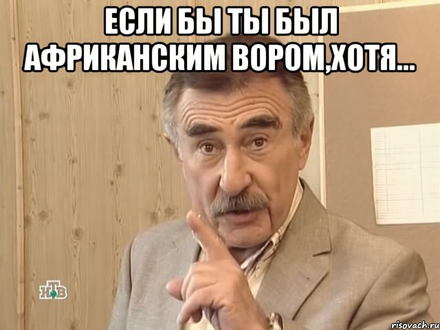 если бы ты был африканским вором,хотя... , Мем Каневский (Но это уже совсем другая история)