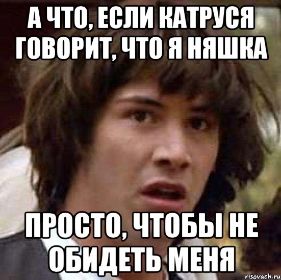 а что, если катруся говорит, что я няшка просто, чтобы не обидеть меня, Мем А что если (Киану Ривз)