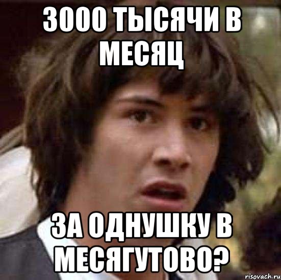 3000 тысячи в месяц за однушку в месягутово?, Мем А что если (Киану Ривз)