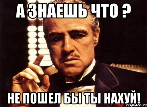 а знаешь что ? не пошел бы ты нахуй!, Мем крестный отец