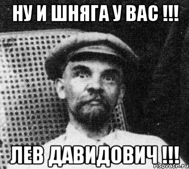 ну и шняга у вас !!! лев давидович !!!, Мем   Ленин удивлен