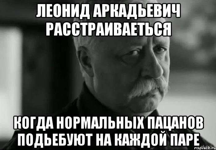 леонид аркадьевич расстраиваеться когда нормальных пацанов подьебуют на каждой паре, Мем Не расстраивай Леонида Аркадьевича