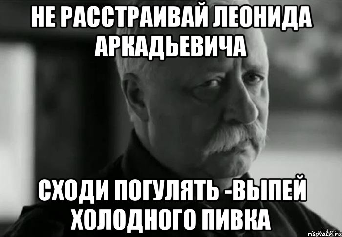 не расстраивай леонида аркадьевича сходи погулять -выпей холодного пивка, Мем Не расстраивай Леонида Аркадьевича