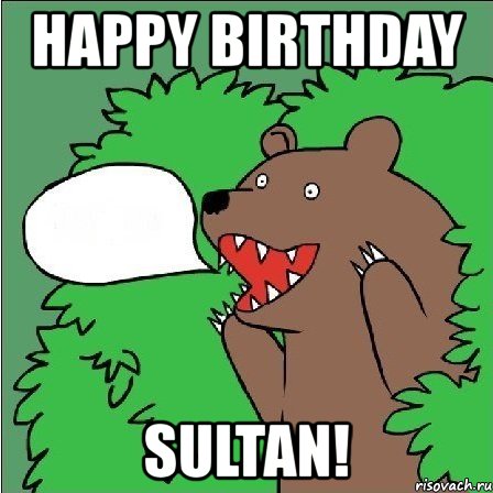 happy birthday sultan!, Мем Медведь-шлюха