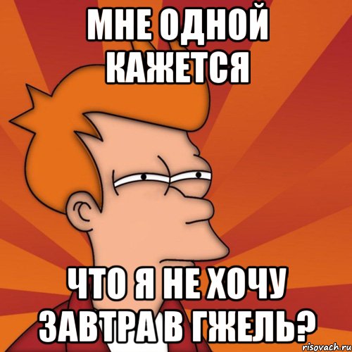 мне одной кажется что я не хочу завтра в гжель?, Мем Мне кажется или (Фрай Футурама)