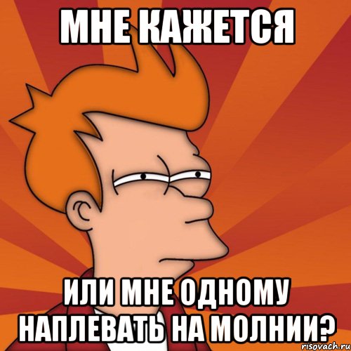 мне кажется или мне одному наплевать на молнии?, Мем Мне кажется или (Фрай Футурама)