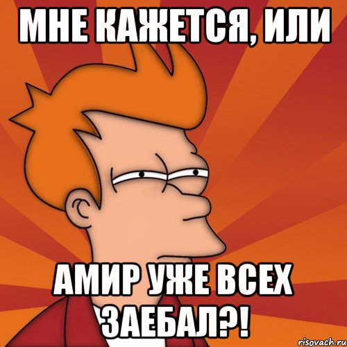 мне кажется, или амир уже всех заебал?!, Мем Мне кажется или (Фрай Футурама)