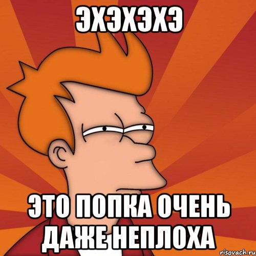 эхэхэхэ это попка очень даже неплоха, Мем Мне кажется или (Фрай Футурама)