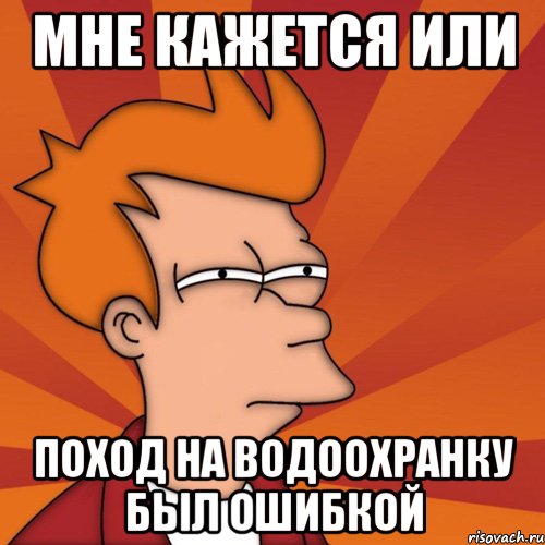 мне кажется или поход на водоохранку был ошибкой, Мем Мне кажется или (Фрай Футурама)