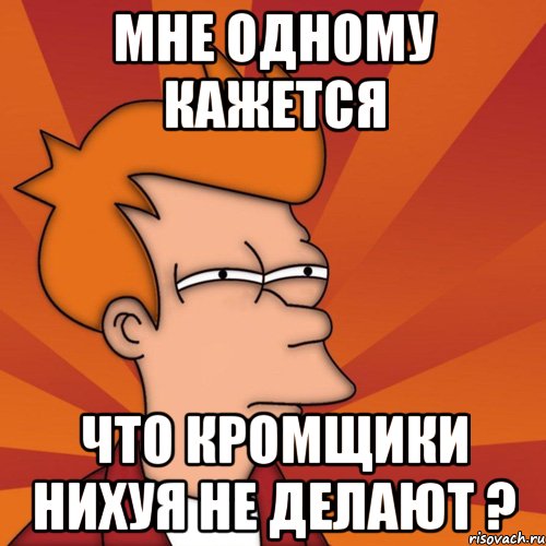 мне одному кажется что кромщики нихуя не делают ?, Мем Мне кажется или (Фрай Футурама)