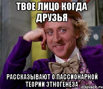 твое лицо когда друзья рассказывают о пассионарной теории этногенеза, Мем мое лицо