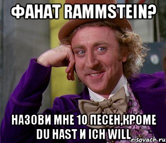 фанат rammstein? назови мне 10 песен,кроме du hast и ich will