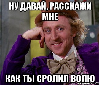 ну давай, расскажи мне как ты сролил волю, Мем мое лицо