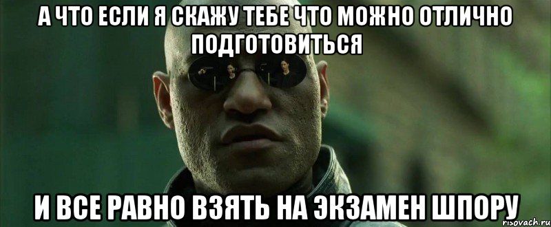 а что если я скажу тебе что можно отлично подготовиться и все равно взять на экзамен шпору