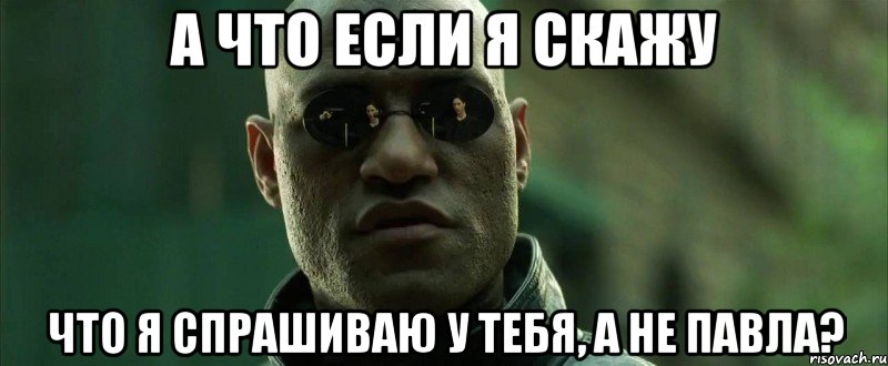 а что если я скажу что я спрашиваю у тебя, а не павла?