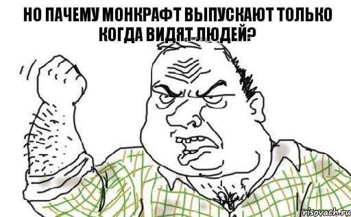 но пачему монкрафт выпускают только когда видят людей?, Комикс Мужик блеать