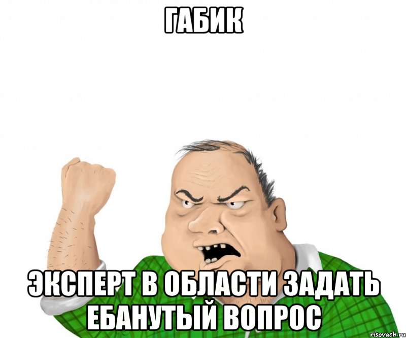 габик эксперт в области задать ебанутый вопрос, Мем мужик