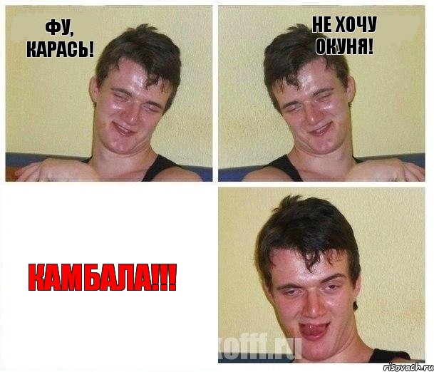 фу, Карась! не хочу окуня! Камбала!!!, Комикс Не хочу (10 guy)