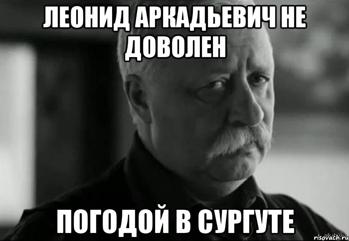 леонид аркадьевич не доволен погодой в сургуте, Мем Не расстраивай Леонида Аркадьевича