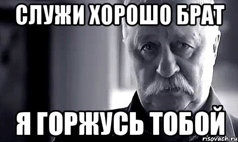 служи хорошо брат я горжусь тобой, Мем Не огорчай Леонида Аркадьевича