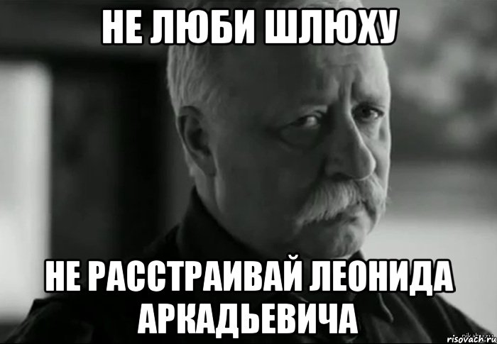 не люби шлюху не расстраивай леонида аркадьевича, Мем Не расстраивай Леонида Аркадьевича