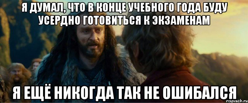 я думал, что в конце учебного года буду усердно готовиться к экзаменам я ещё никогда так не ошибался, Мем никогда еще так не ошибался