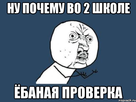 ну почему во 2 школе ёбаная проверка, Мем Ну почему