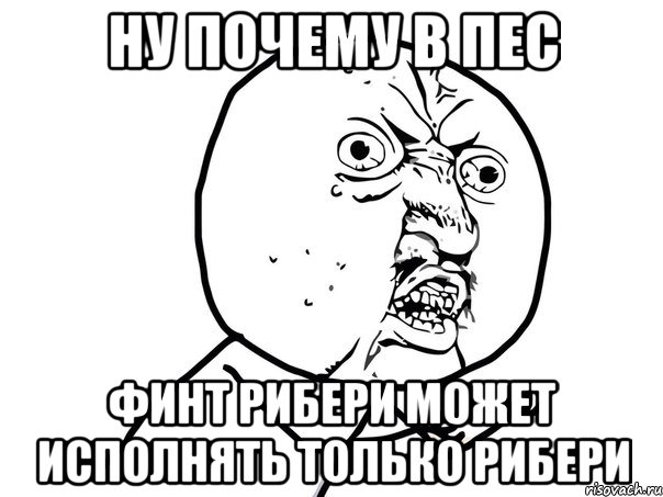 ну почему в пес финт рибери может исполнять только рибери, Мем Ну почему (белый фон)