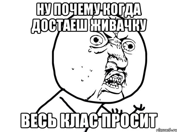 ну почему когда достаеш живачку весь клас просит, Мем Ну почему (белый фон)