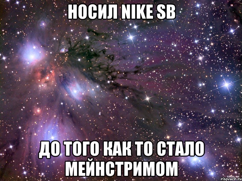 носил nike sb до того как то стало мейнстримом, Мем Космос