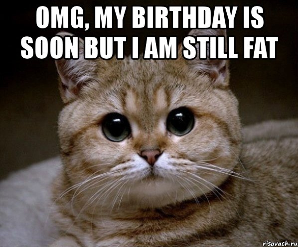 omg, my birthday is soon but i am still fat , Мем Пидрила Ебаная