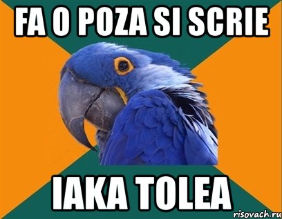 fa o poza si scrie iaka tolea