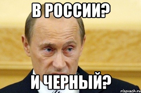 в россии? и черный?, Мем путин