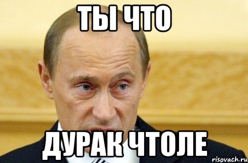 ты что дурак чтоле, Мем путин