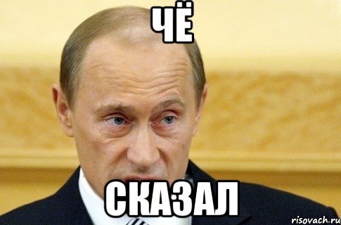 чё сказал, Мем путин