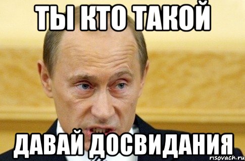 ты кто такой давай досвидания, Мем путин