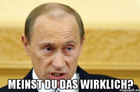  meinst du das wirklich?, Мем путин