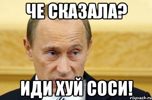 че сказала? иди хуй соси!, Мем путин