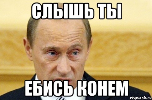 слышь ты ебись конем, Мем путин