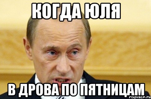 когда юля в дрова по пятницам, Мем путин