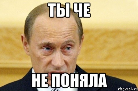 ты че не поняла, Мем путин