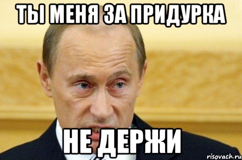 ты меня за придурка не держи, Мем путин